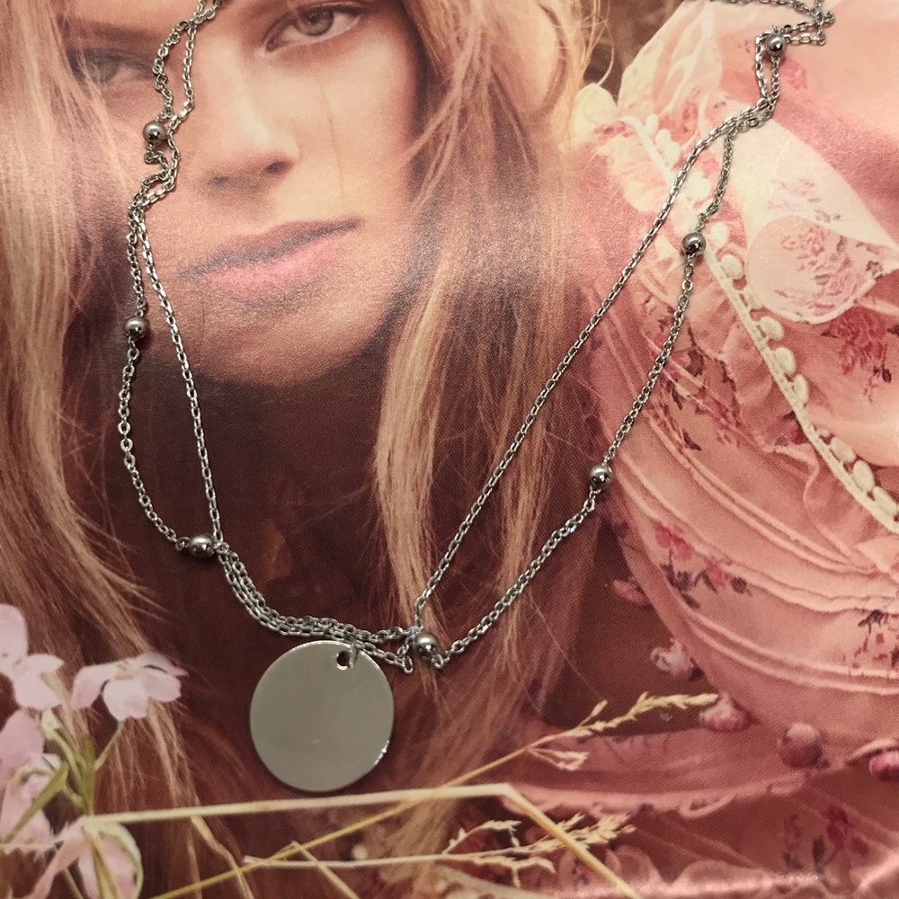 🌟 Sterling Silver Two Layered Necklace - Picture 2 of 4